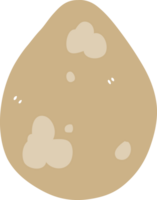 ovo de desenho animado de estilo de cor plana png