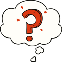 cartoon question mark and thought bubble png