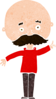 homem careca de desenho animado com ideia png