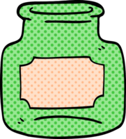 cartoon doodle empty jar png