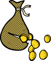 cartoon bag of money png