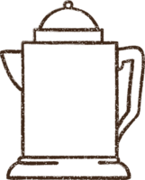 Coffee Kettle Charcoal Drawing png