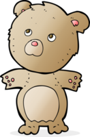 ours en peluche drôle de dessin animé png