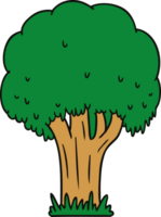 garabato de dibujos animados de un árbol de verano png