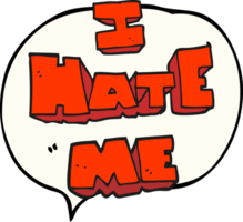 I hate me speech bubble cartoon symbol png