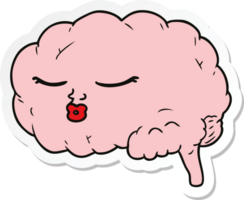 sticker of a cartoon brain png