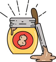 traditional tattoo style peanut butter png