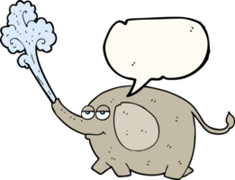 discours bulle dessin animé l'éléphant éjacule l'eau png