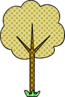 quirky comic book style cartoon tree png