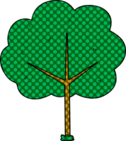 albero di cartone animato in stile fumetto eccentrico png