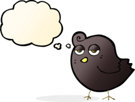 cartoon bird with thought bubble png