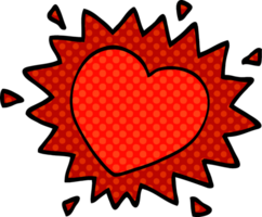 cartoon doodle flaming heart png