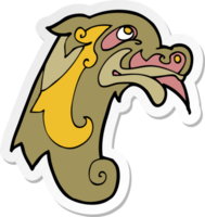 sticker of a cartoon medieval carving png