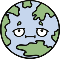 bonito desenho animado planeta terra png