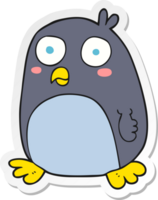 adesivo de um pinguim de desenho animado png