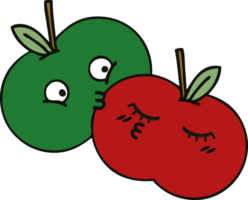 cute cartoon juicy apple png