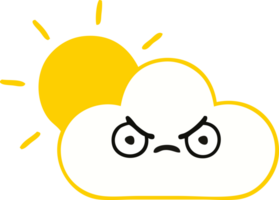 cute cartoon sunshine and cloud png