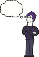 cartoon vampire with thought bubble png