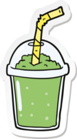 adesivo de um smoothie gelado de desenho animado png