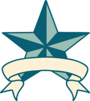 Tattoo mit Banner eines Sterns png