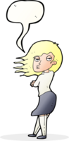 cartoon woman making photo face with speech bubble png