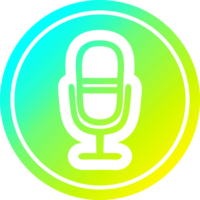 microphone recording circular in cold gradient spectrum png