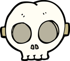 máscara de calavera de halloween de dibujos animados png