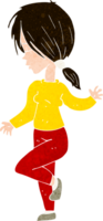 chica de dibujos animados bailando png