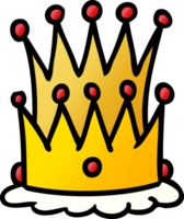 gradient cartoon doodle of two crowns png