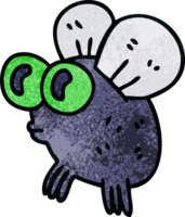 quirky hand drawn cartoon fly png