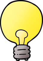 lampadina di doodle del fumetto png