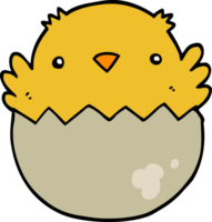 cartoon chick hatching from egg png