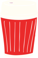 tecknad doodle ta ut kaffe png