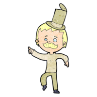 cartoon man in broken old hat png