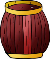 doodle de desenho animado de um barril png