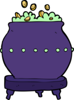 cartoon halloween pot png