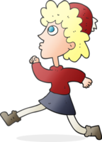 Cartoon laufende Frau png