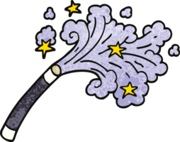 cartoon doodle magicians wand png