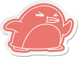 cartoon sticker kawaii van een schattige pinguïn png