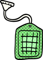 cartoon doodle green tea string bag png