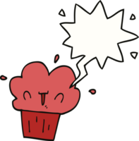 cupcake cartone animato e nuvoletta png