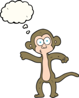 pensamento bolha desenho animado macaco png