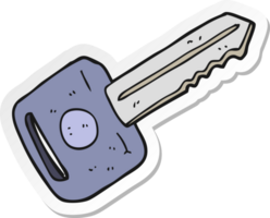 sticker of a cartoon car key png