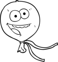 black and white cartoon balloon png