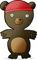 cartoon cute black bear png