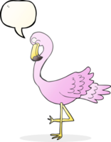 toespraak bubbel tekenfilm flamingo png