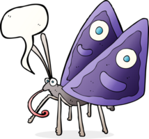 cartoon funny butterfly with speech bubble png