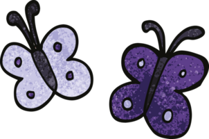 cartoon doodle butterfly png