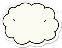 adesivo de uma nuvem de desenho animado png