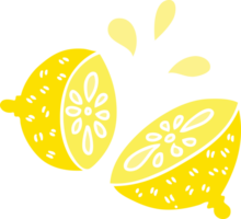 limão de desenho animado desenhado à mão peculiar png
